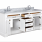 Design Element Milano 72" Double Sink Vanity - White ML-72-WT