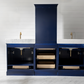 Design Element Milano 84" Double Sink Modular Vanity Set - Blue ML-84MC-BLU
