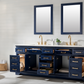 Design Element Milano 84" Double Sink Vanity - Blue ML-84-BLU