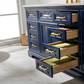 Design Element Milano 84" Double Sink Vanity - Blue ML-84-BLU