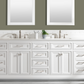 Design Element Milano 84" Double Sink Vanity - White ML-84-WT