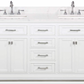 Design Element Milano 84" Double Sink Vanity - White ML-84-WT