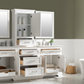 Design Element Milano 96" Double Sink Modular Vanity Set - White ML-96MC-WT
