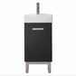 Design Element Stella 16.5" Single Sink - Black S03-17-BLK