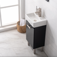Design Element Stella 16.5" Single Sink - Black S03-17-BLK