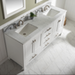Design Element Valentino 72" Double Sink Vanity - White V01-72-WT