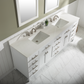 Design Element Valentino 84" Double Sink Vanity In White V01-84-WT
