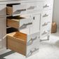 Design Element Valentino 84" Double Sink Vanity In White V01-84-WT