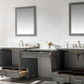 Design Element Estate 102" Double Sink Bathroom Vanity Modular Set - Gray ES-102MC-GY