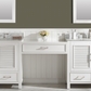 Design Element Estate 102" Double Sink Bathroom Vanity Modular Set - White ES-102MC-WT
