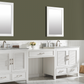 Design Element Estate 102" Double Sink Bathroom Vanity Modular Set - White ES-102MC-WT