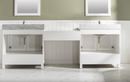 Design Element Estate 102" Double Sink Bathroom Vanity Modular Set - White ES-102MC-WT