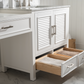 Design Element Estate 102" Double Sink Bathroom Vanity Modular Set - White ES-102MC-WT