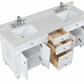 Design Element Winston 72" Double Vanity In White WN-72-W