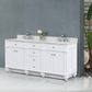 Design Element Winston 72" Double Vanity In White WN-72-W