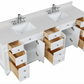 Design Element Winston 84" Double Vanity In White WN-84-W
