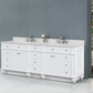 Design Element Winston 84" Double Vanity In White WN-84-W