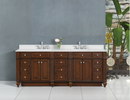Design Element Winston 84" Double Vanity In Walnut WN-84-BR