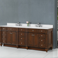 Design Element Winston 84" Double Vanity In Walnut WN-84-BR