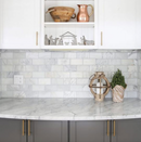 Design Element Blanco 12 In. X 12 In. Marble Mosaic Wall Tile MTILE03