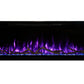 Modern Flames Allwood Fireplace Media Wall in Weathered Walnut | 60'' Spectrum Electric Fireplace