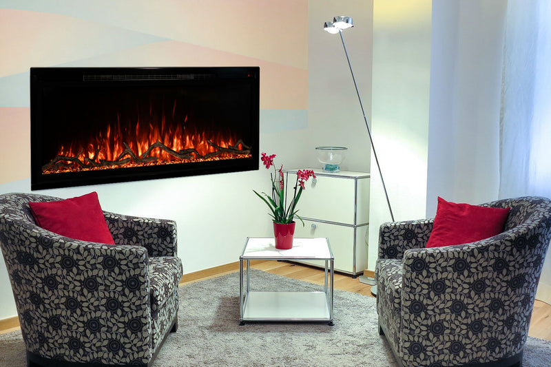 Modern Flames Spectrum Slimline 100'' Wall Mount / Recessed Linear Electric Fireplace