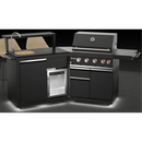 Forno All'Aperto 62,600 BTU BBQ with 3 Stainless-Steel Burners & Infrared Burners & Sink Module with Black Sintered Stone Countertops, Bar & Beverage Center