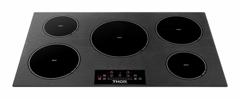 Thor Kitchen 36-Inch Built-In Induction Cooktop with 5 Elements TIH36