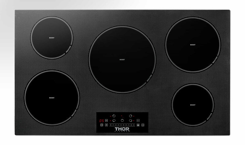 Thor Kitchen 36-Inch Built-In Induction Cooktop with 5 Elements TIH36