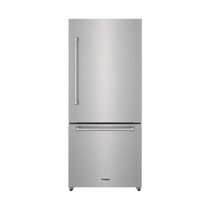 Thor Kitchen 30 Inch Bottom Freezer Refrigerator in Stainless Steel