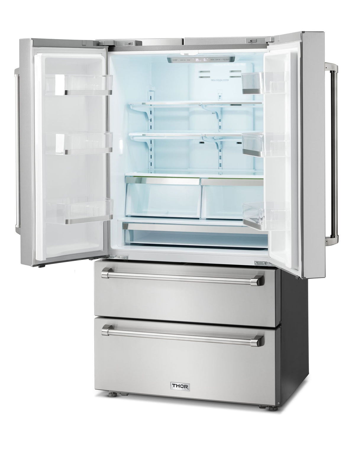 Thor Kitchen 4-Piece Appliance Package - 36-Inch Electric Range, Refrigerator, Dishwasher, and Microwave in Stainless Steel