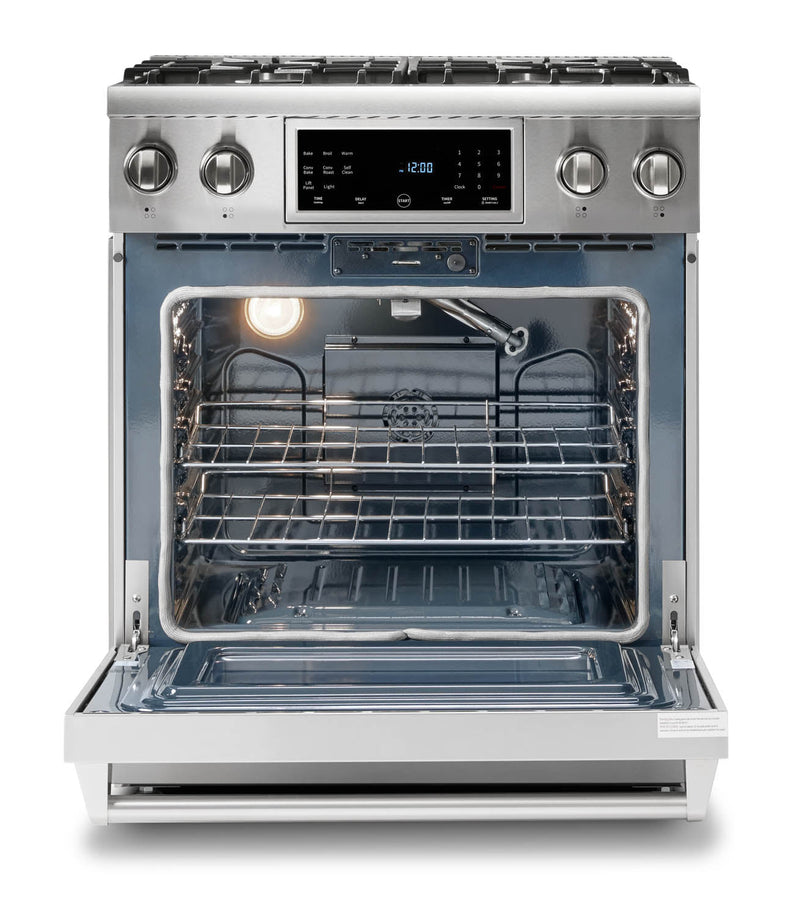 Thor Kitchen 30" Gas Range with 4.55 Cu. Ft. Self-Cleaning Oven and Tilt Panel in Stainless Steel TRG3001