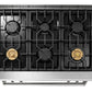 Thor Kitchen 5-Piece Appliance Package - 36-Inch Gas Range with Tilt Panel, Refrigerator with Water Dispenser, Wall Mount Hood, Dishwasher, & Microwave Drawer in Stainless Steel