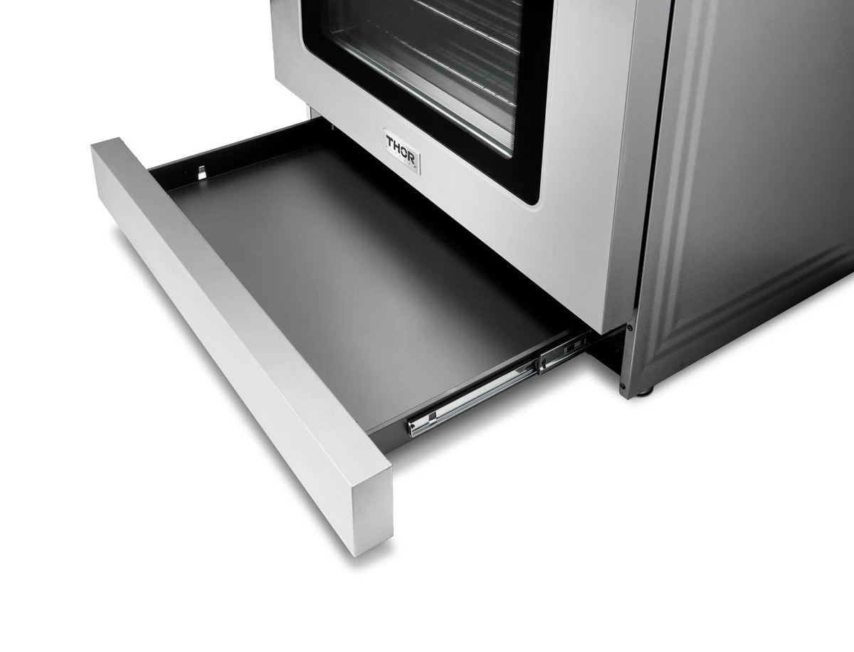 Thor Kitchen 36" Gas Range with 6.0 Cu. Ft. Self-Cleaning Oven, Air Fryer, Tilt Panel in Stainless Steel TRG3601