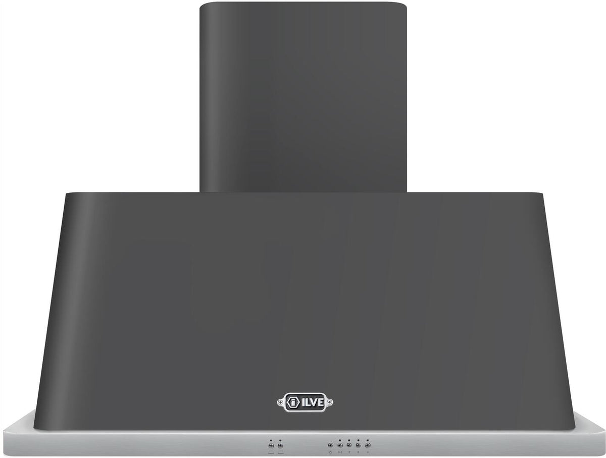 ILVE 40" Majestic Wall Mount Range Hood with 600 CFM Blower Anti-grease Filter 2 Warming Lights Filter Light Indicator Auto-off Function and 4 Fan Speeds UAM100