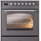 ILVE 30" Nostalgie II Series Freestanding Single Oven Dual Fuel Range with 5 Sealed Burners - UP30NMP