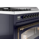 ILVE Nostalgie 48" Dual Fuel Range with 5 Sealed Burners Griddle French Top Triple Glass Door - UP48FSNMP