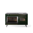 ILVE Nostalgie 60" Dual Fuel Range with 9 Sealed Burners Griddle Triple Glass Door - UP60FNMP