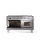 ILVE Nostalgie 60" Dual Fuel Range with 9 Sealed Burners Griddle Triple Glass Door - UP60FNMP