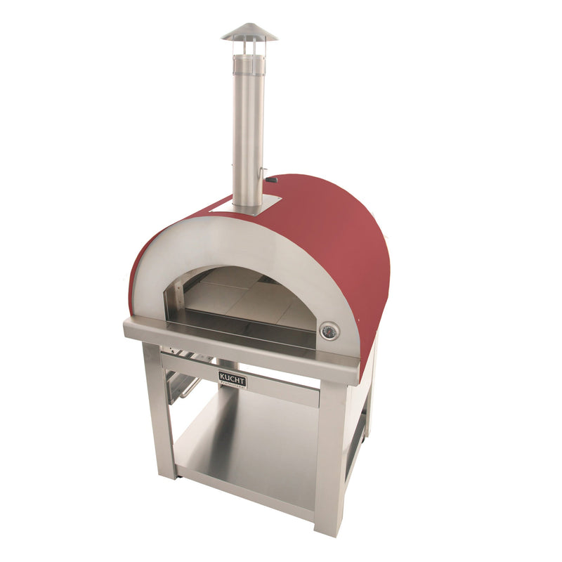 Kucht Outdoor Wood Fire Pizza Oven in Red (VENICE-R)