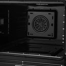 FORNO Asti 30-Inch French Door Electric Wall Oven in Black/White with Antique Brass Trim