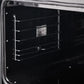 FORNO Asti 30-Inch French Door Electric Wall Oven in Black/White with Antique Brass Trim