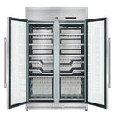 FORNO Abruzzo 48-Inch Dual Zone Wine Cooler with Clear Acrylic Holders & Stainless Trim Shelves FWCDR6611-48S