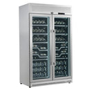 FORNO Abruzzo 48-Inch Dual Zone Wine Cooler with Clear Acrylic Holders & Stainless Trim Shelves FWCDR6611-48S