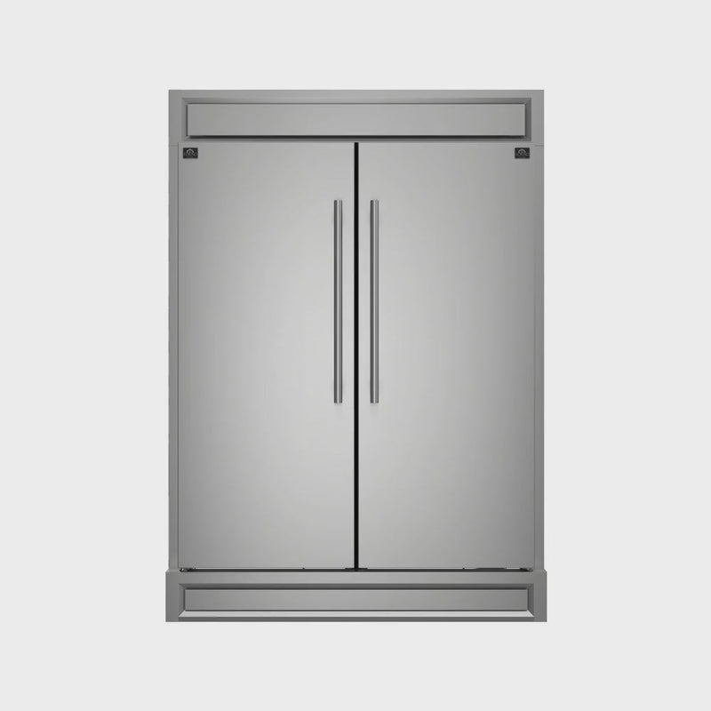 Forno Appliance Package - 48" Gas Range and 60" Refrigerator with Modern Grill Trim, FBDL-018-03CAUS