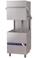 AMPTO Dishwasher, hood type, 34-5/8"W, high temperature, with 8.6kW booster heater, up to (30) racks per hour 