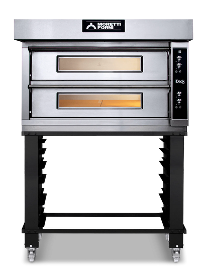 AMPTO iDeck electronic Control Electric Pizza Oven 41"W x 41"D chamber. 2 Deck