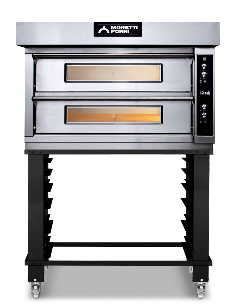 AMPTO iDeck electronic Control Electric Pizza Oven 41"W x 41"D chamber. 2 Deck