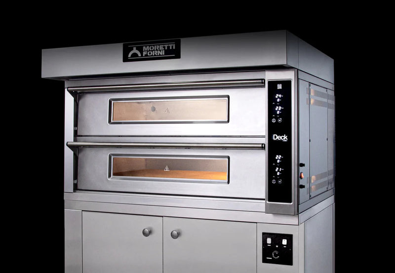 AMPTO iDeck electronic Control Electric Pizza Oven 41"W x 41"D chamber. 2 Deck