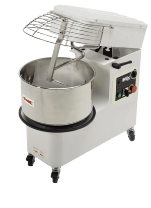 AMPTO Spiral Mixer 97 lbs dough. 66 lbs of flour. 52qts bowl. raising head and removed bowl. 220/60/3 - 2 Speeds. ETL. NSF